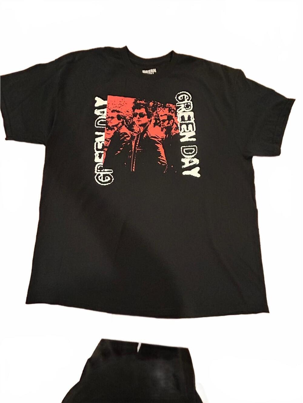 Green Day Band Graphic T-Shirt XXL Black Cotton